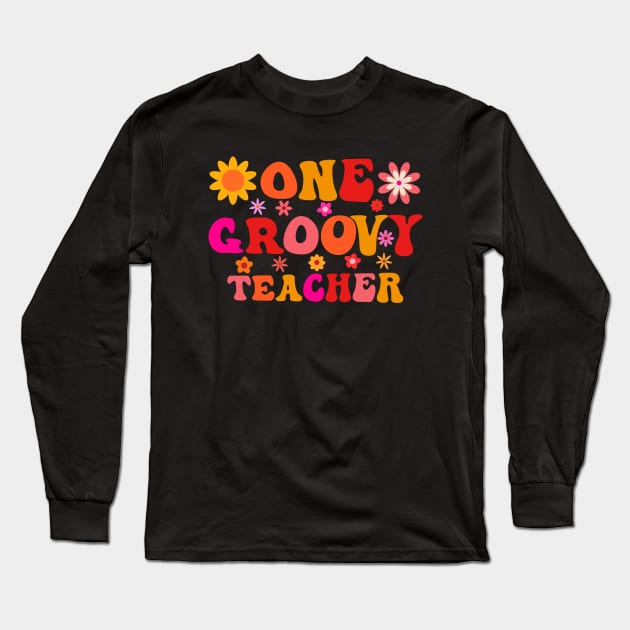 One Groovy Teacher Long Sleeve T-Shirt by yasminepatterns